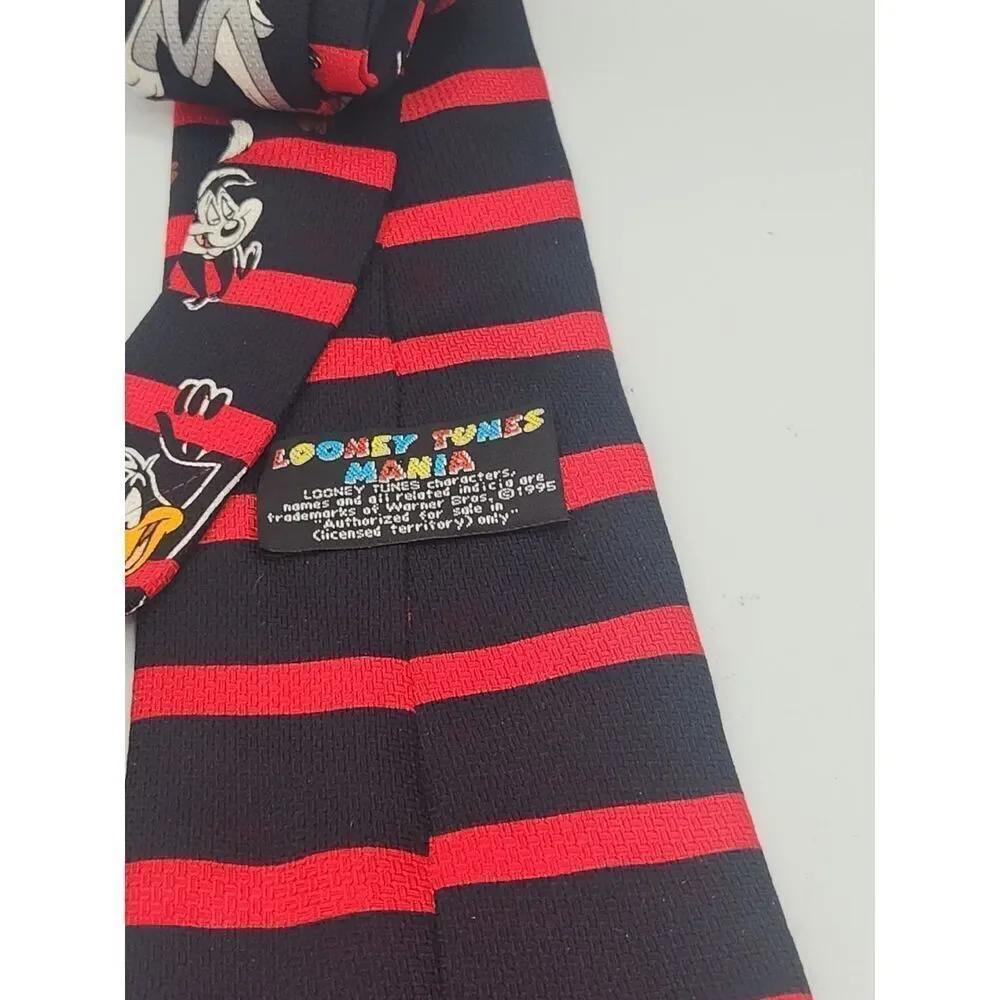 Looney Tunes Mania Characters Adult Neck Tie Daffy Duck Tazz Bugs Bunny 1995